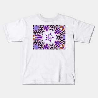 Purple Butterfly and Lavender Art Kids T-Shirt